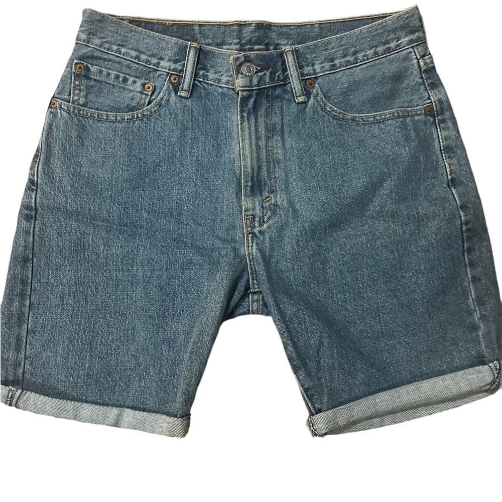 90s Vtg Levi’s 505 High Rise Long Denim Jean Shorts 32
